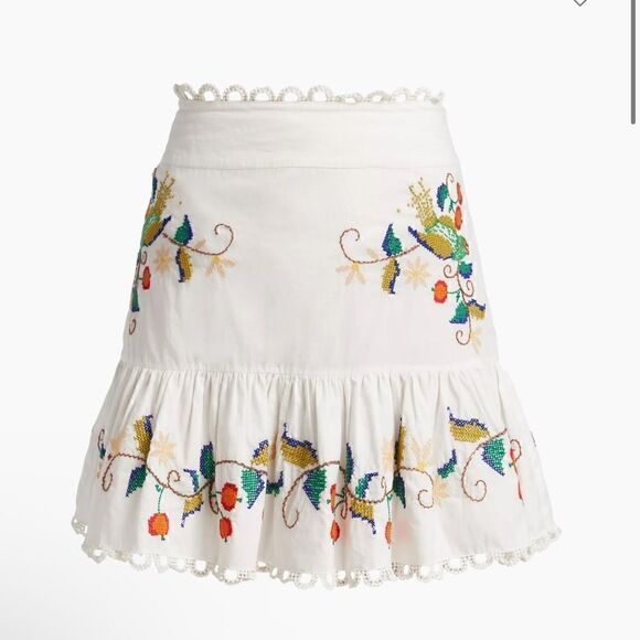 Farm Rio - Pitanga Embroidery Mini Skirt size Small new - Picture 6 of 14